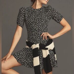 Reformation Black and White Gracie dress